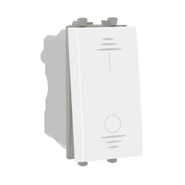 Купить DKC Выключатель двухполюсный одноклавишный модульный, "Avanti", "Белое облако", 1 модуль