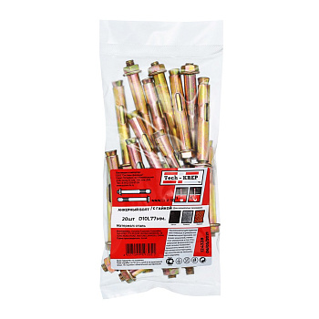 Tech-Krep Анкерный болт с гайкой 10х77 (20 шт) - пакет 124328