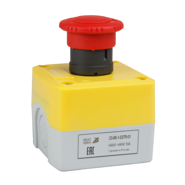 КЭАЗ Пост кноп авар стоп OptiSignal D22 C5-BK-1-ESTR-01 1НЗ возв пов XALK178