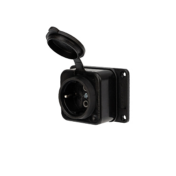 Розетка штепсельная влагозащищенная, с/з,16 А, IP54 каучук Rexant 111-111