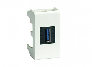DKC USB 3.0 розетка, Viva, белая, 1 мод.