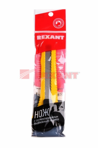 Купить Нож с сегментированным лезвием 18 мм корпус пластик Rexant 12-4903