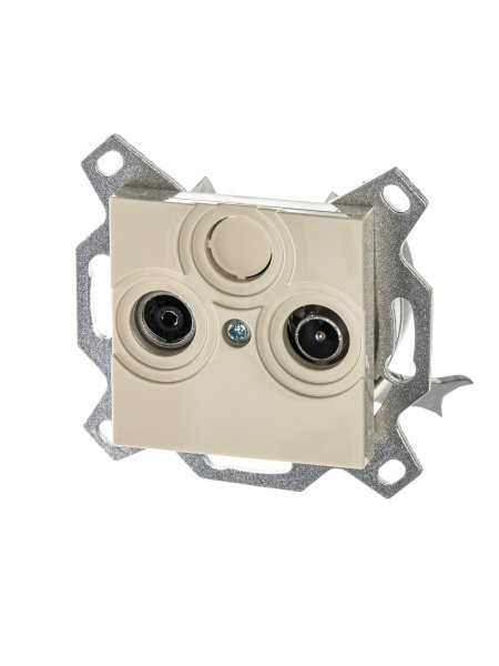 Купить ABB EPJ Levit слоновая кость / белый Розетка TV-R, проходная, 7дБ, слоновая кость 2CHH083607A6017