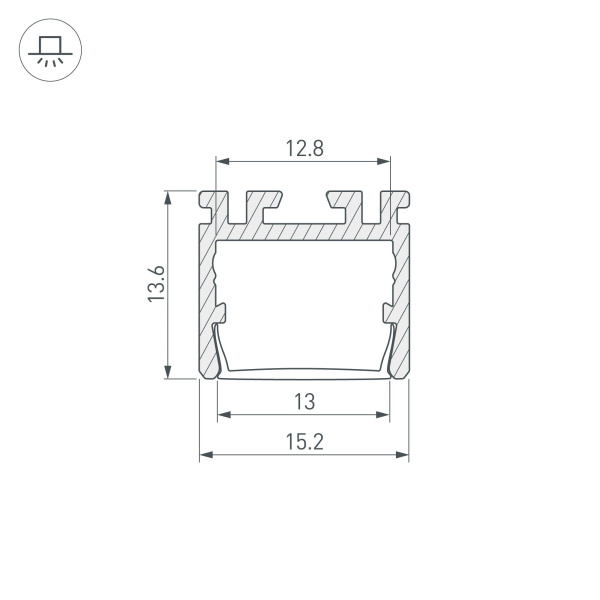 Купить Arlight Профиль PDS-D-2000 ANOD (Алюминий) 026517