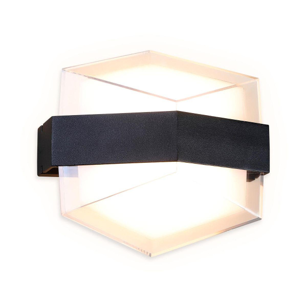 Купить Ambrella Настенный светодиодный светильник с высокой степенью защиты FW300 SBK черный песок LED 3000К 10W 185*170*100