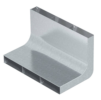 OBO Bettermann Угол вертикальный 90° кабель-канала EUK 350x38/3 секции (сталь) 7400660