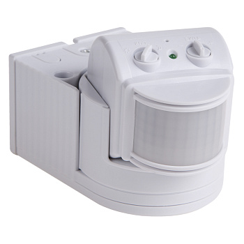 Датчик движения настенный ДДС 04, 180°,1200Вт,10-2000Лк, 12 м,10-420 сек,IP44 Rexant 11-9212