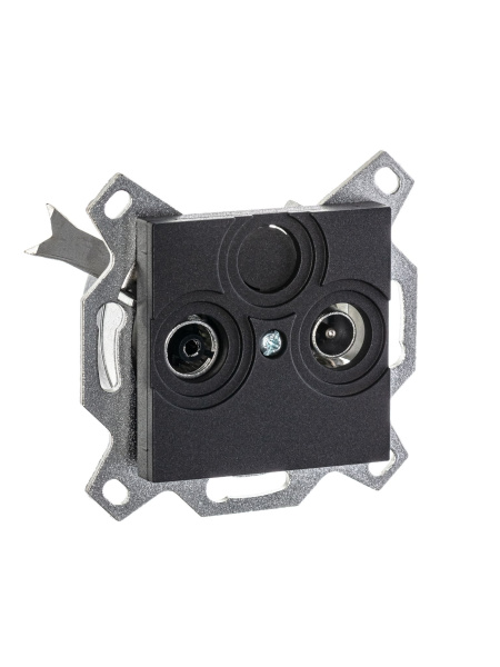 Купить ABB EPJ Levit антрацит / дымчатый чёрный Розетка TV-R, проходная, 7дБ, антрацит 2CHH083607A6063