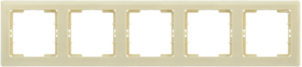 IEK РГ-5-БК Рамка 5 мест. гориз. BOLERO кремовый EMB50-K33