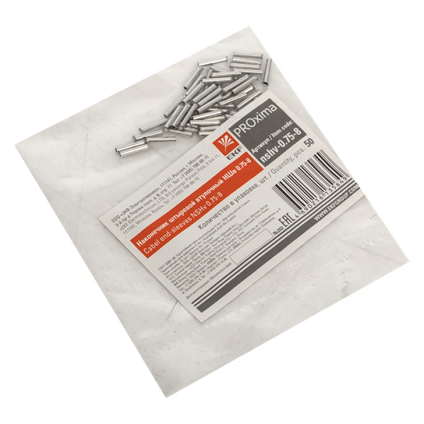 Купить EKF PROxima Наконечник штыревой втулочный НШв 0.75-8 (уп50шт)