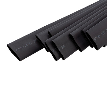 Термоусаживаемая трубка двухстенная клеевая 19,1/9,55 мм черная (1 уп. 10 шт.) Rexant 26-2107