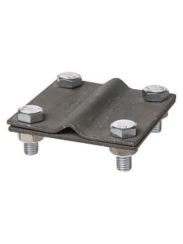 TDM Зажим соединительный 4-х болтовой полоса-прут, полоса 40х4 - прут Ø6-10 мм, термодиффузия SQ2401-0040