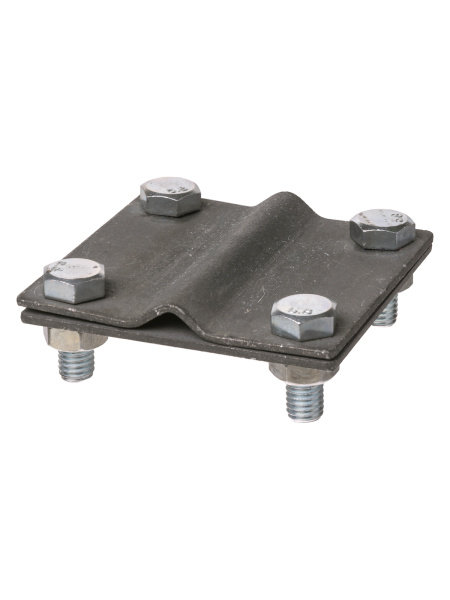 TDM Зажим соединительный 4-х болтовой полоса-прут, полоса 40х4 - прут Ø6-10 мм, термодиффузия SQ2401-0040