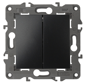 ЭРА 14-1106-05 Elegance Антрацит Переключатель 2-кл