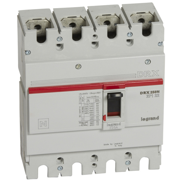 Купить Legrand DRX250 фиксированный 4P 225А 25кА 027122