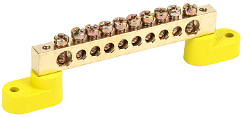 IEK Шина PE земля на двух угловых изол ШНИ-8х12-10-У2-Ж