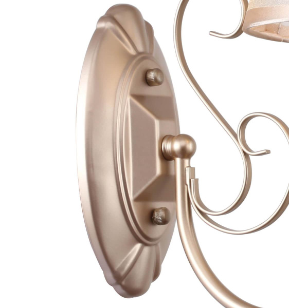 Купить Favourite настенный светильник каркас цвета перламутровое золото, плафоны из полупрозрачной органзы с золотой окантовкой, декоративные элементы из выд 2553-1W