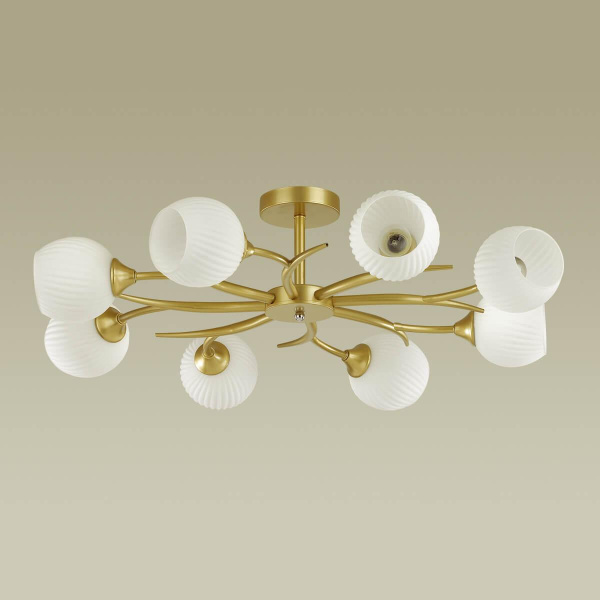 Купить Lumion 4545/8C COMFI LN21 051 матовое золото, белый Люстра потолочная E27 8*60W 220V GISELLE