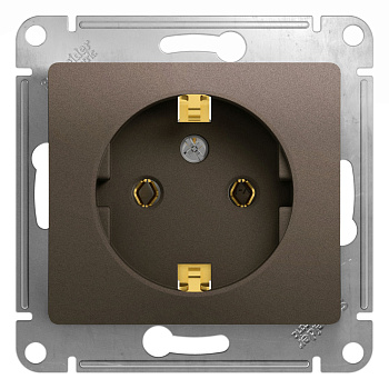 Systeme Electric Glossa Шоколад Розетка с/з, 16А