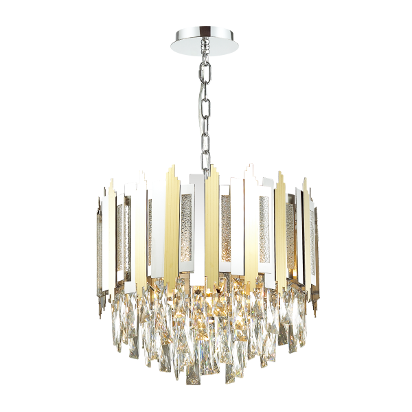 Купить Odeon Light 4635/5 ODL20 481 золото/хром/хрусталь Люстра E14 5*40W 220V RUNA