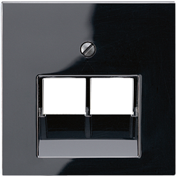 JUNG A 500 Черная Накладка 2-ой розетки UAE, термопласт A569-2BFPLUASW