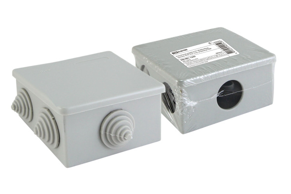 TDM Распаячная коробка ОП 80х80х40мм, крышка, IP44, 6 вх. инд. штрихкод SQ1401-1235