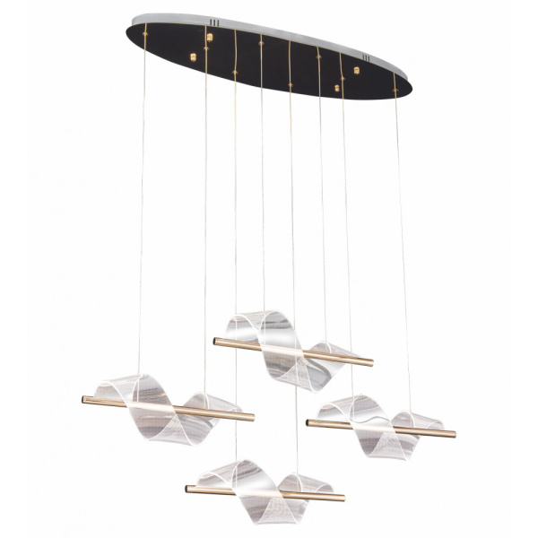 Kink Light 08042-4АS,33 Подвес Илина золото w106*39 h150 Led 56W (3000K)