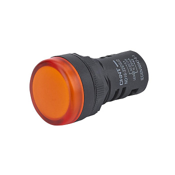 CHINT Индикатор ND16-22DS/4C оранжевый, компактный, встр. конденсатор, IP65 АС230В (R)