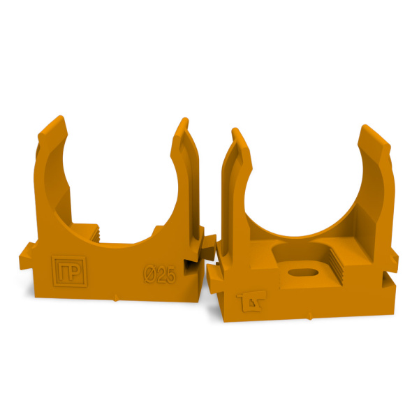 Промрукав Крепеж-клипса для труб для монтажного пистолета оранжевая д25 (100шт/700шт уп/кор) PR13.0153