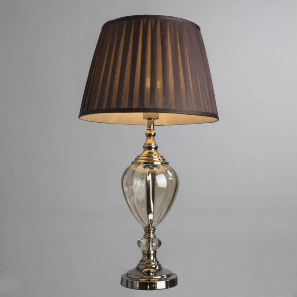 Купить Arte Lamp Superb Хром/Коричневая Лампа настольная декоративная 1x60W 1xE27 A3752LT-1BR