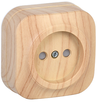 IEK GLORY РСш20-2-ХС Розет. 1-ая без з/к с з/ш о/у 10А GLORY сосна