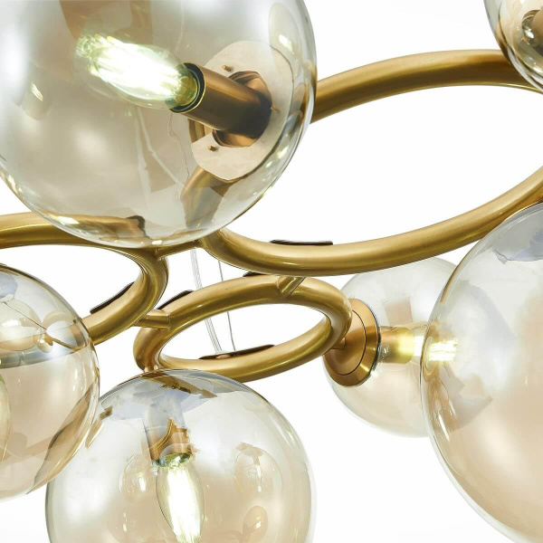 Купить ST Luce SL1162.303.07 Люстра подвесная Латунь/Коньячный E14 7*40W