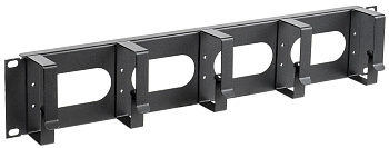 IEK ITK Кабельный органайзер 19" 2U, 5 колец, черный CO05-2M5RM