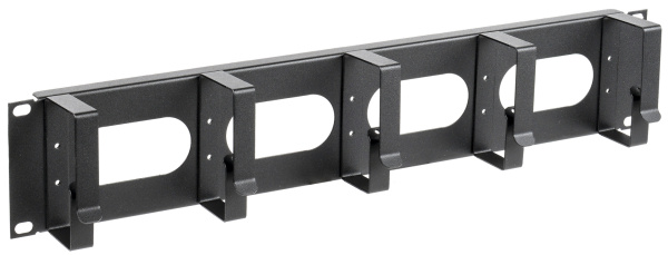IEK ITK Кабельный органайзер 19" 2U, 5 колец, черный CO05-2M5RM