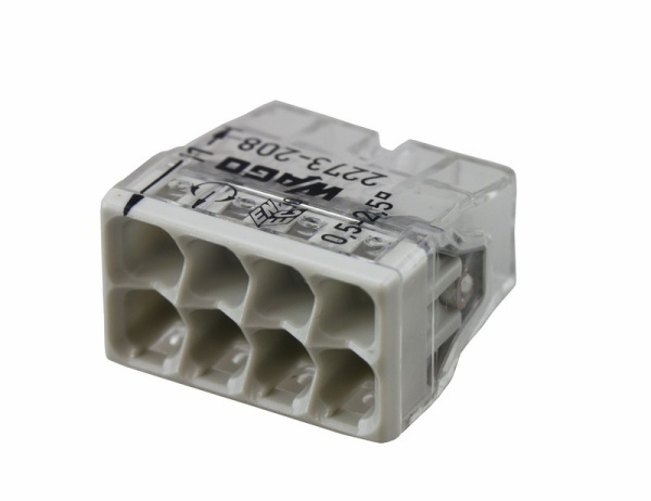 2273-208 Экспресс-клемма 8-проводная до 2,5 мм², (50 шт./уп.) Rexant 07-5135