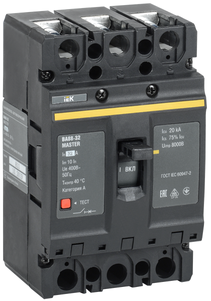 Купить IEK KARAT MASTER Автоматический выключатель ВА88-32 3Р 32А 25кА