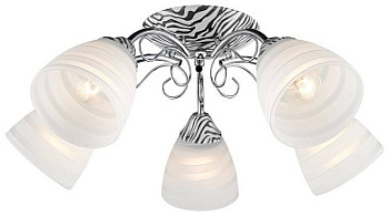 VELANTE 731-107-05 Люстра потолочная Черный, Белый, Хром/Белый E27 5*60W