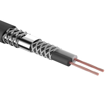 Кабель микрофонный 2 х 0,25мм², 1 экран, d 6,8мм., черный, 100 м. Rexant 01-6029