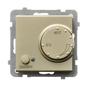 Ospel Sonata Шампанский золотой Регулятор для теплого пола с датчиком RTP-1R/m/39