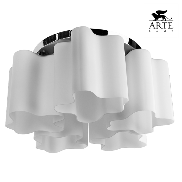 Arte Lamp Serenata Хром/Белый Светильник потолочный 5x40W 5xE27 A3479PL-5CC Купить Arte Lamp Serenata Хром/Белый Светильник потолочный 5x40W 5xE27 A3479PL-5CC