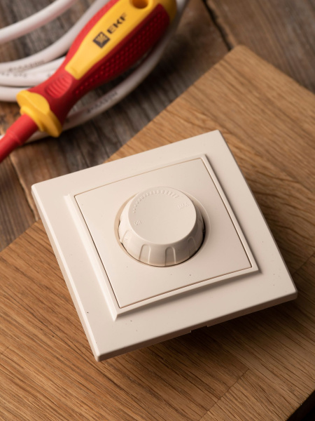 Купить EKF Basic Минск Бежевый Светорегулятор, 600W, 220В, СП