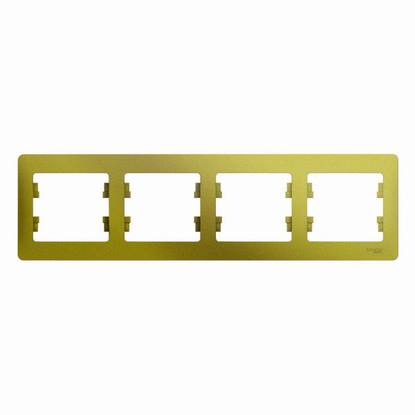 Systeme Electric Glossa Фисташковый Рамка 4-ая, горизонтальная