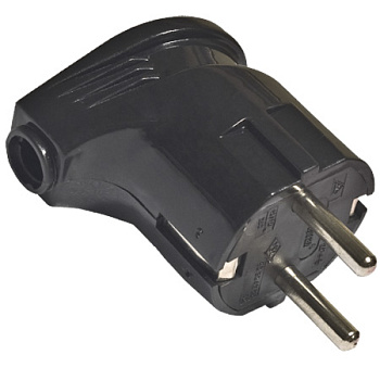 UNIVersal Вилка Черн угловая с/з 16А 250В А0105