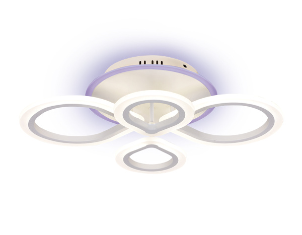 Ambrella Потолочный светодиодный светильник с пультом и RGB подсветкой FA521/4 WH белый 88W+7W 650*410*80 (ПДУ РАДИО 2.4)