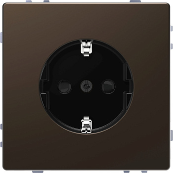 SE Merten D-Life Мокко Розетка 16А с/з и шторками MTN2300-6052