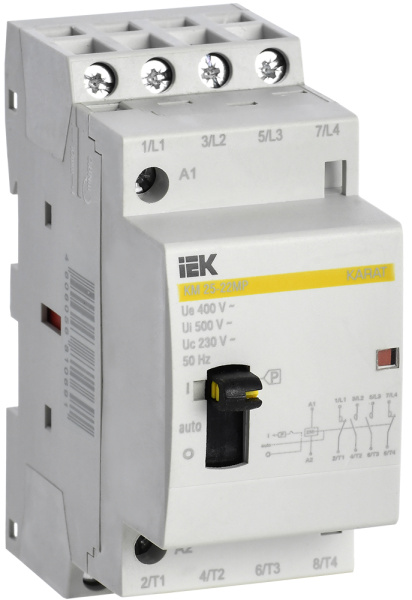 IEK KARAT Контактор модульный с ручным упр. КМ25-22МР AC KARAT