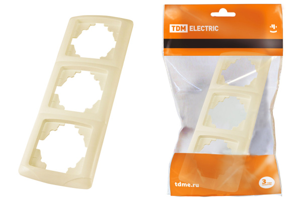 TDM Рамка 3-х постовая горизонтальная сл. кость "Онега" SQ1805-0054