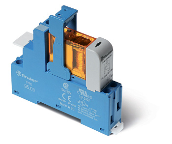 Finder Интерфейсный модуль (сборка 40.31.8.230.0000 + 99.02.0.230.98 + 95.03SPA), электромеханическое реле; 1CO 10A; контакты AgNi; питание 230В AC; к 483182300060SPA