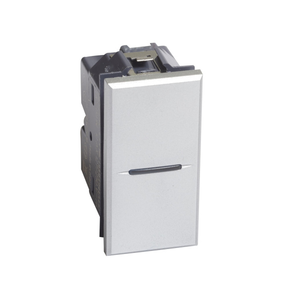 Купить BT Axolute Алюминий Переключатель аксиальный 1-кл. 10А, 250В, винт. клеммы, 1 мод. (замена для арт. HC4003) HC4003N