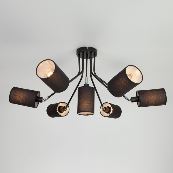 Eurosvet Люстра в стиле лофт с поворотными рожками 70072/7 черный 00000082536